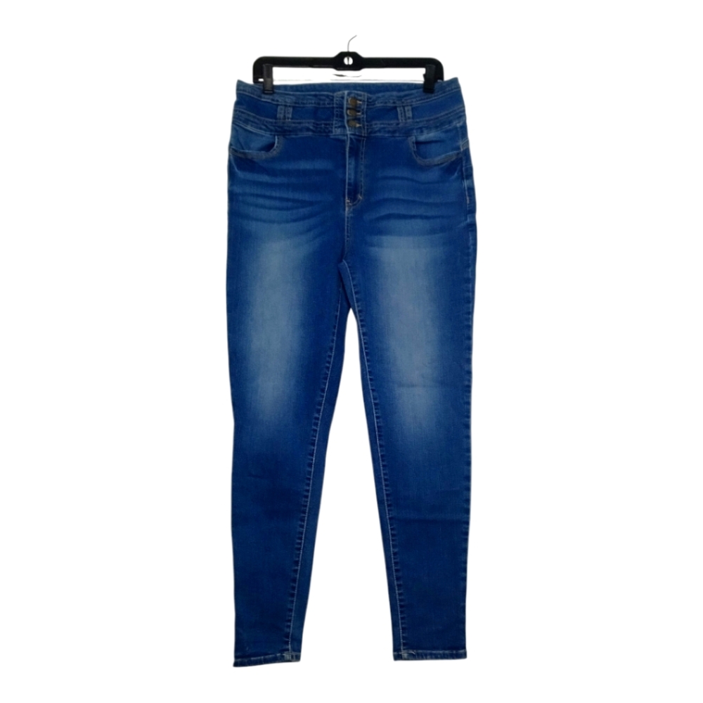 Blue Denim Skinny Wax Jeans Size 13